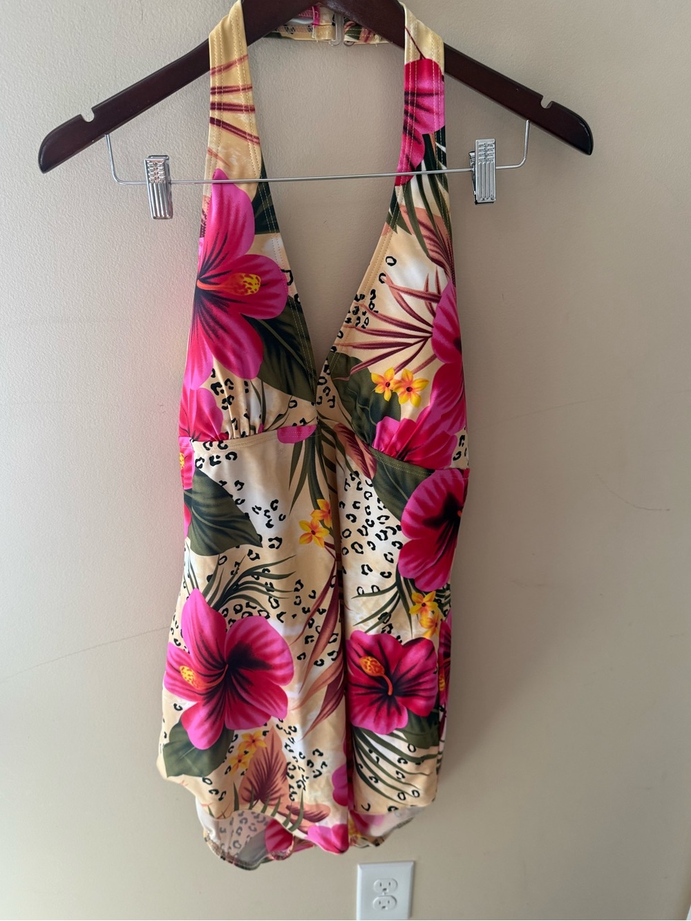 Adore Me floral halter One-Piece Swimsuit swim dress size 22W